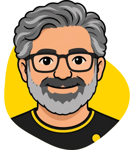 Marc en sweat noir, sur une forme jaune